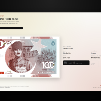 Cumhuriyet Dijital Hatıra Parası - Digital 100